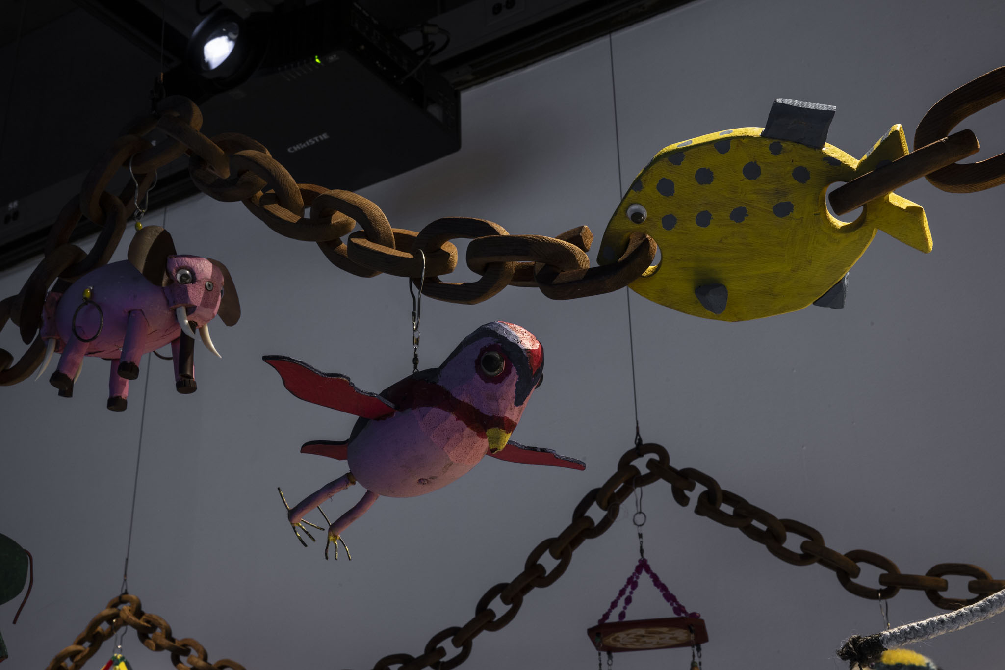 Installation view of Elliptical Lineages, Walter Phillips Gallery, Banff Centre for Arts and Creativity, 2025. Frank McKeough, Selection of untitled works , c. 1977-1997, courtesy of the Estate of Frank McKeough. Photo: Rita Taylor.