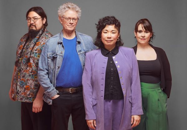  Image of the Kronos Quartet. From Left to Right: Paul Wiancko (cello), David Harrington (violin), Ayane Kozasa (viola), and Gabriela Díaz (violin).