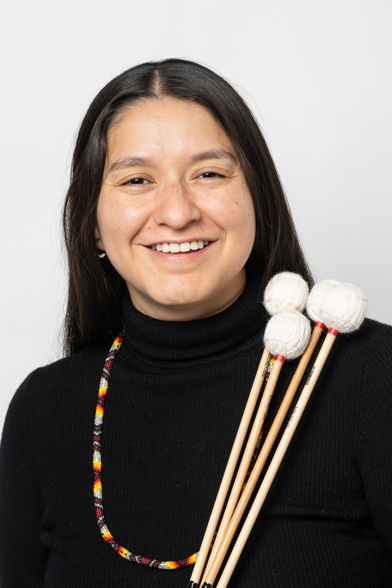 woman with long brown hair
