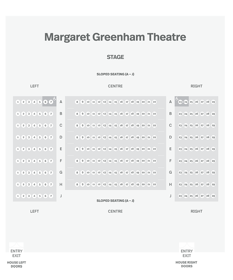 Margaret Greenham Theatre Seating Map