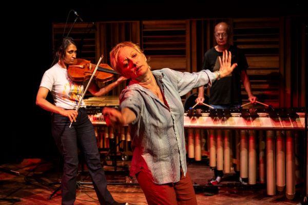 ImageParmela Attariwala (viola), Anders Åstrand (percussion),Marie-Josée Chartier (dance), Photo by Rita Taylor