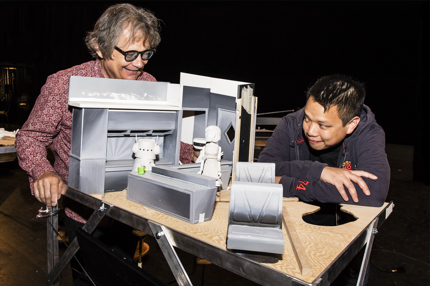 Kid Koala (right) with part of his project "Nufonia Must Fall"