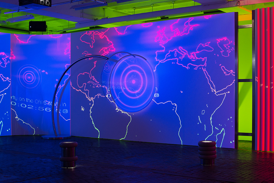 Meriem Bennani, Party on the CAPS (2018 video installation), photo by Mathilda Olmi Meriem Bennani, Party on the CAPS (2018 video installation), photo by Mathilda Olmi