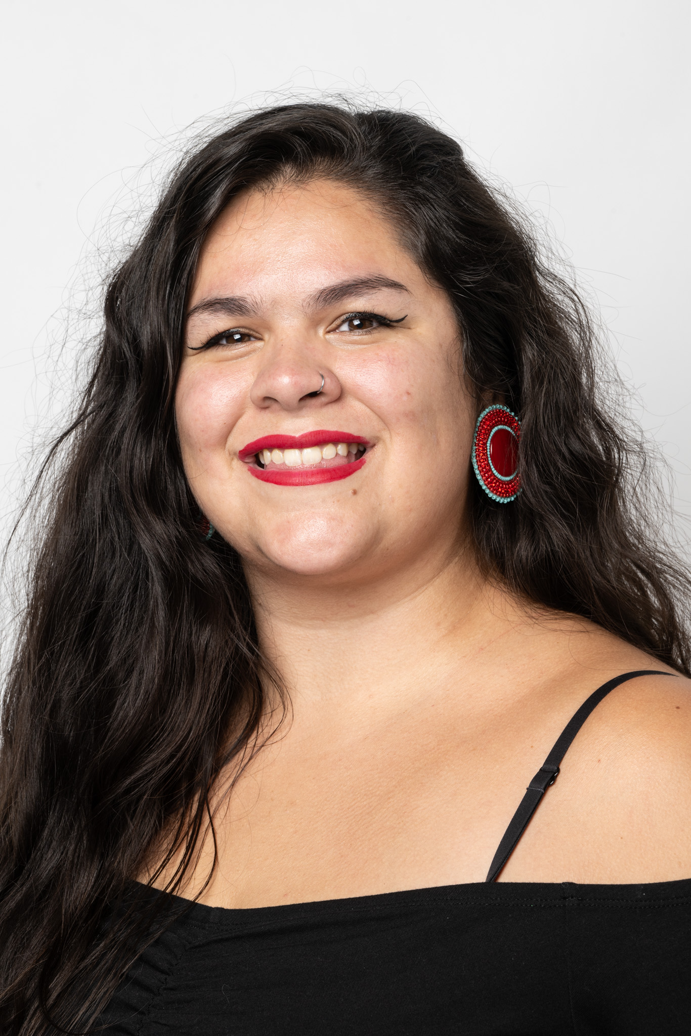 woman with long brown hair