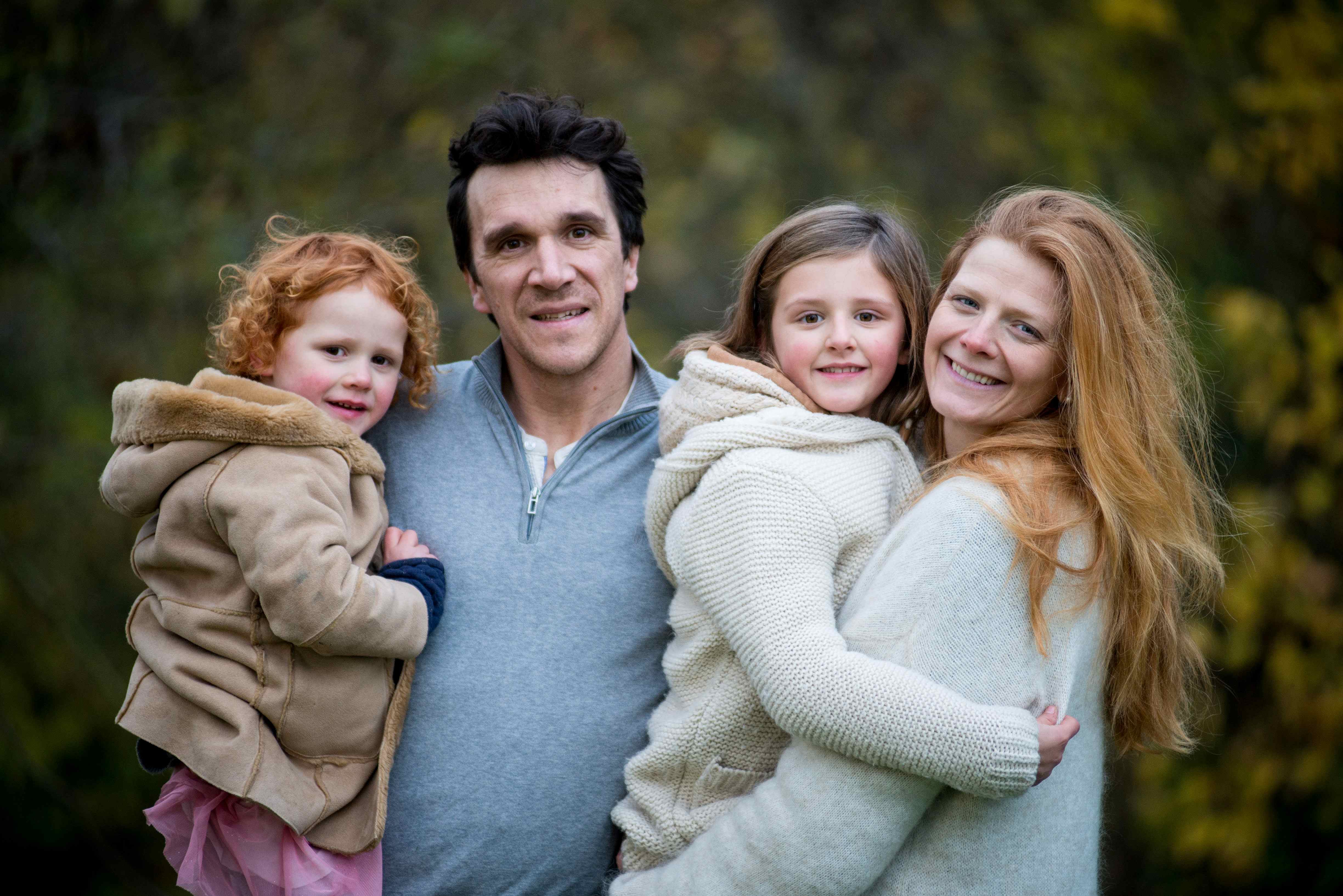 A family portrait of Subterranean director François-Xavier De Ruydts and his family.