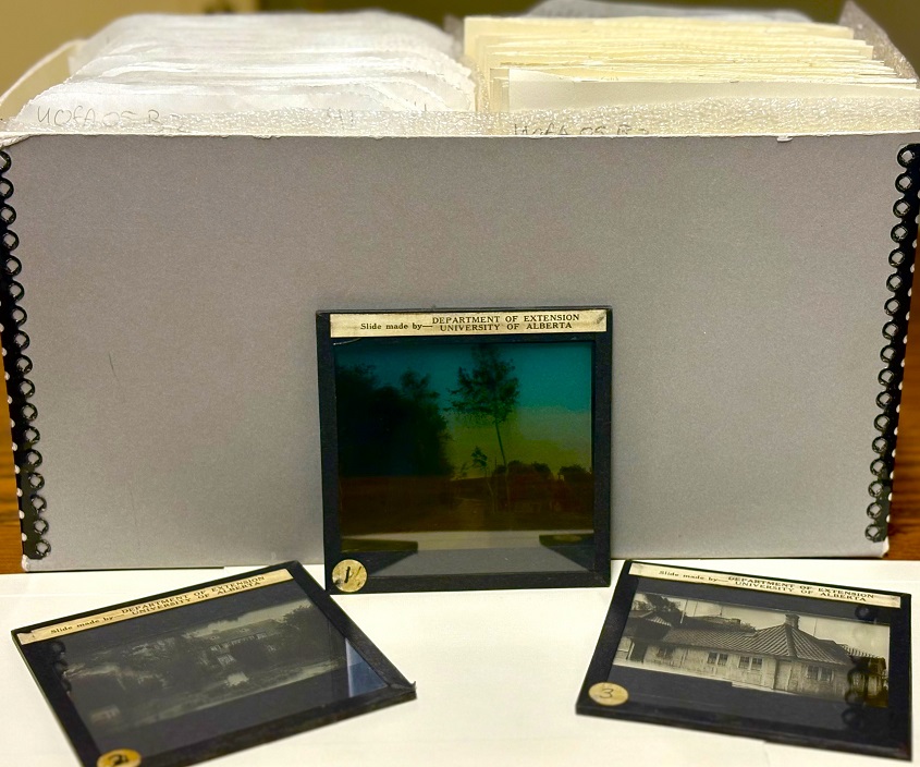 Lantern slides from the University of Alberta archives collection