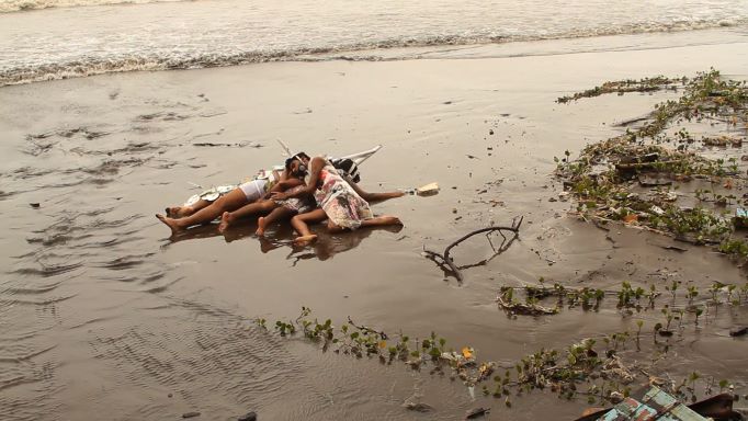 “Tejal Shah, detail of film still from Between the Waves, 5-channel video installation, 2012. Courtesy of the artist, Ba