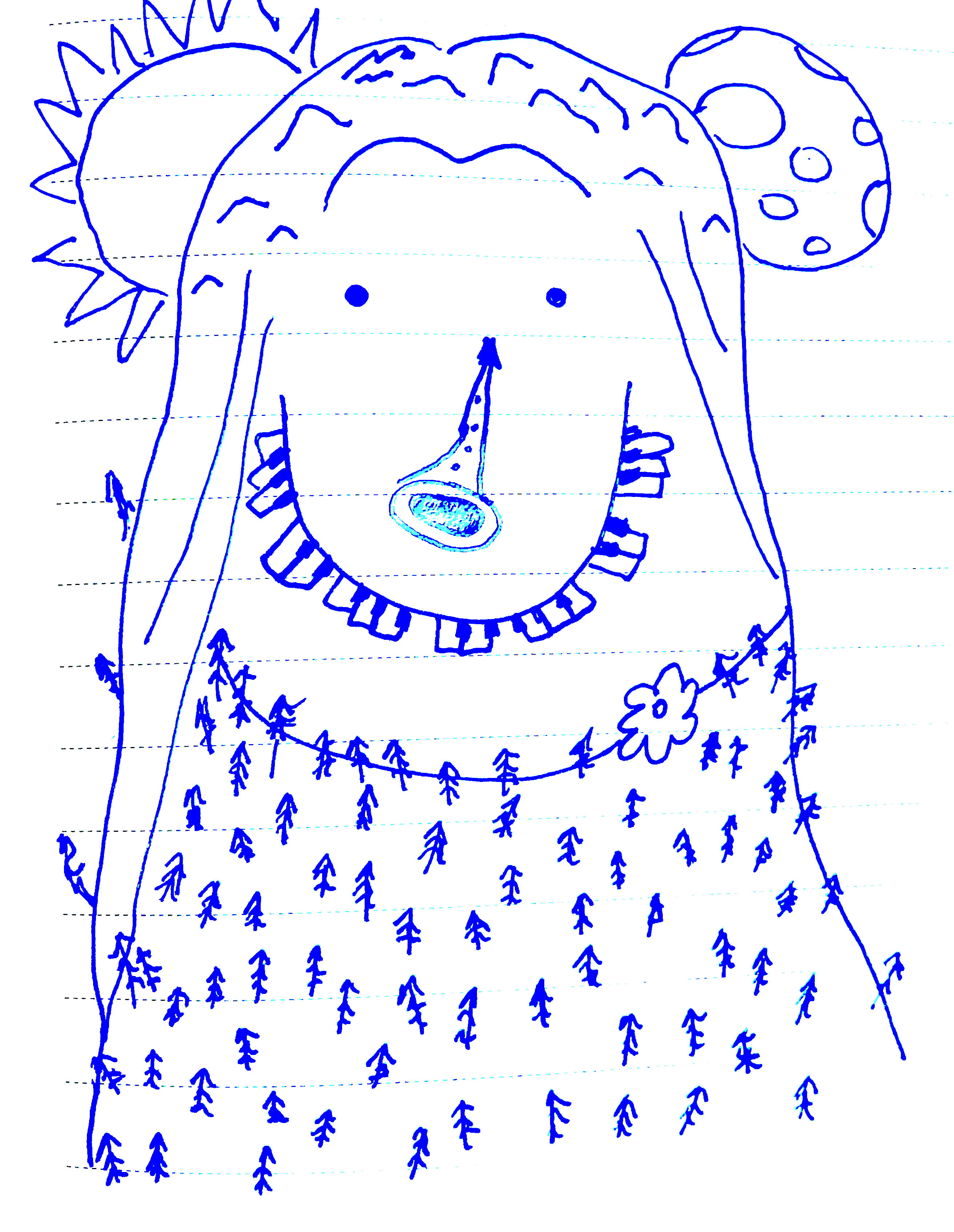 drawing of a creative animal