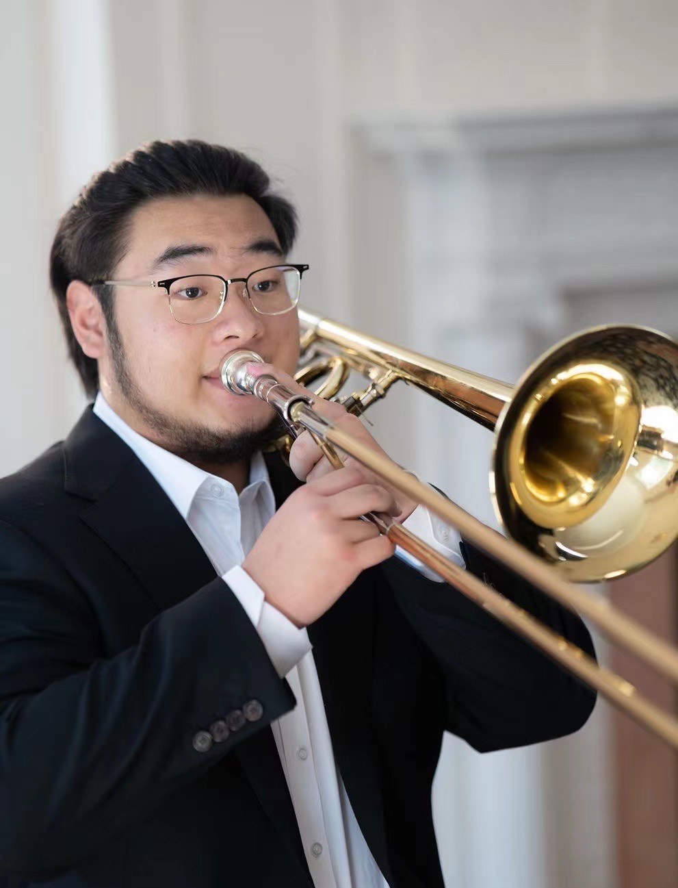 Man playing trombone