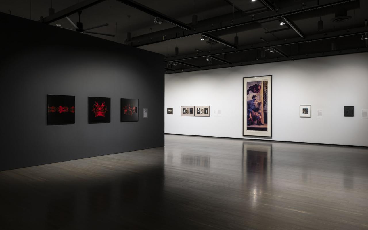 Installation view of Facing Photographs, Walter Phillips Gallery