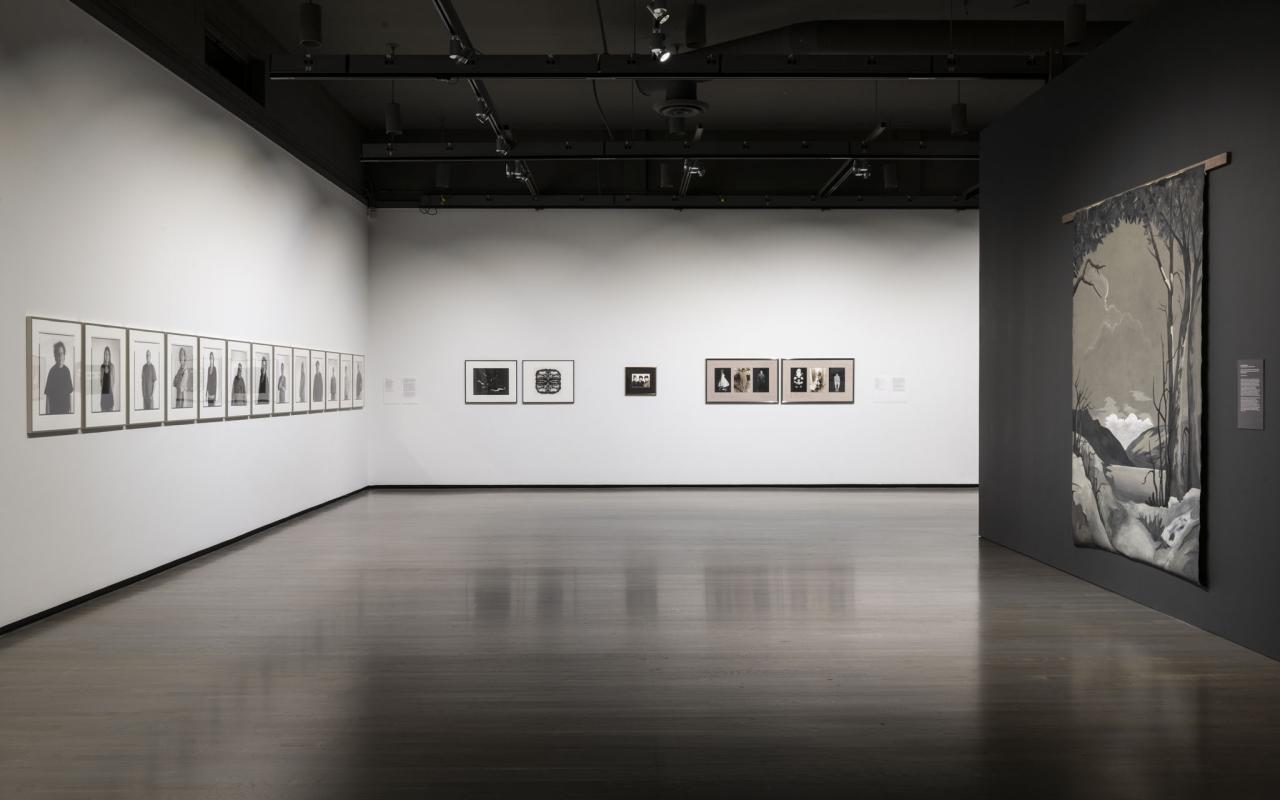 Installation view of Facing Photographs, Walter Phillips Gallery