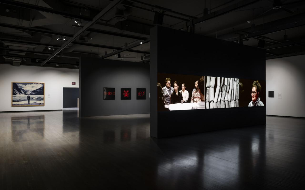 Installation view of Facing Photographs, Walter Phillips Gallery
