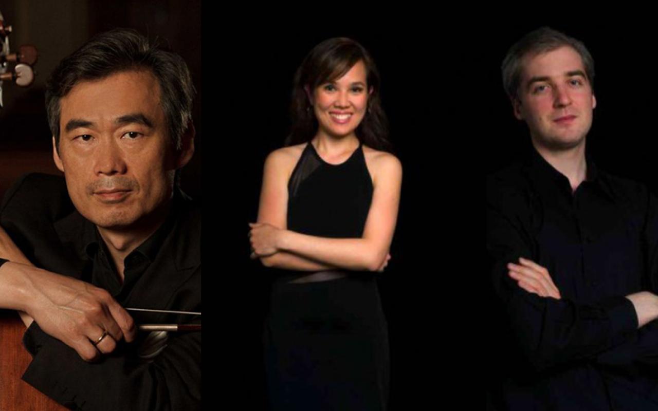 Headshots of Sung-Won Yang, Patricia Shih, Nikita Pogrebnoy