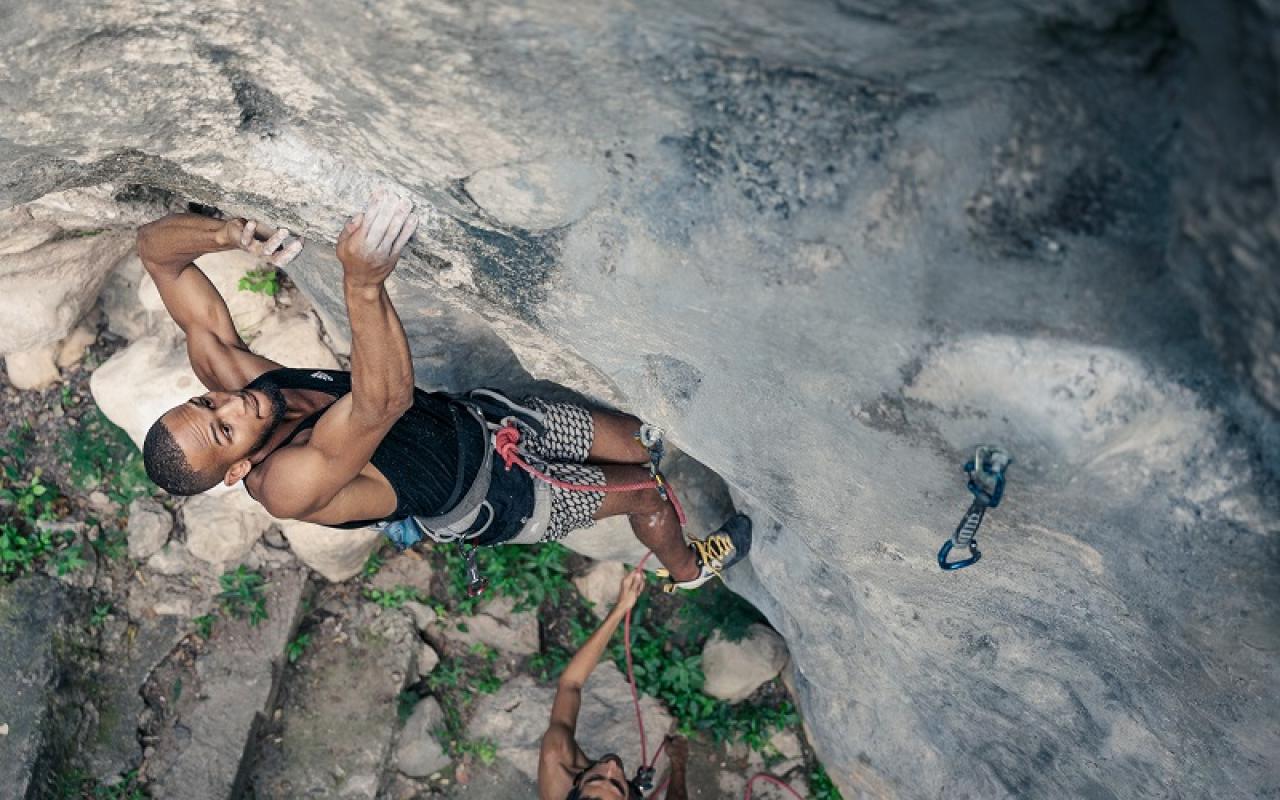 From the film Jamrock: The Birth of Jamaican Rock Climbing, photo by Leah Gaz