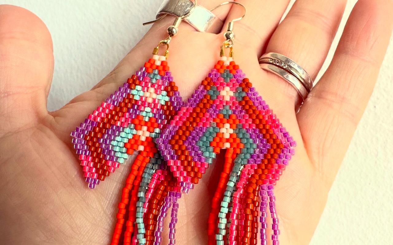 Beaded earrings by La Gordita Designs