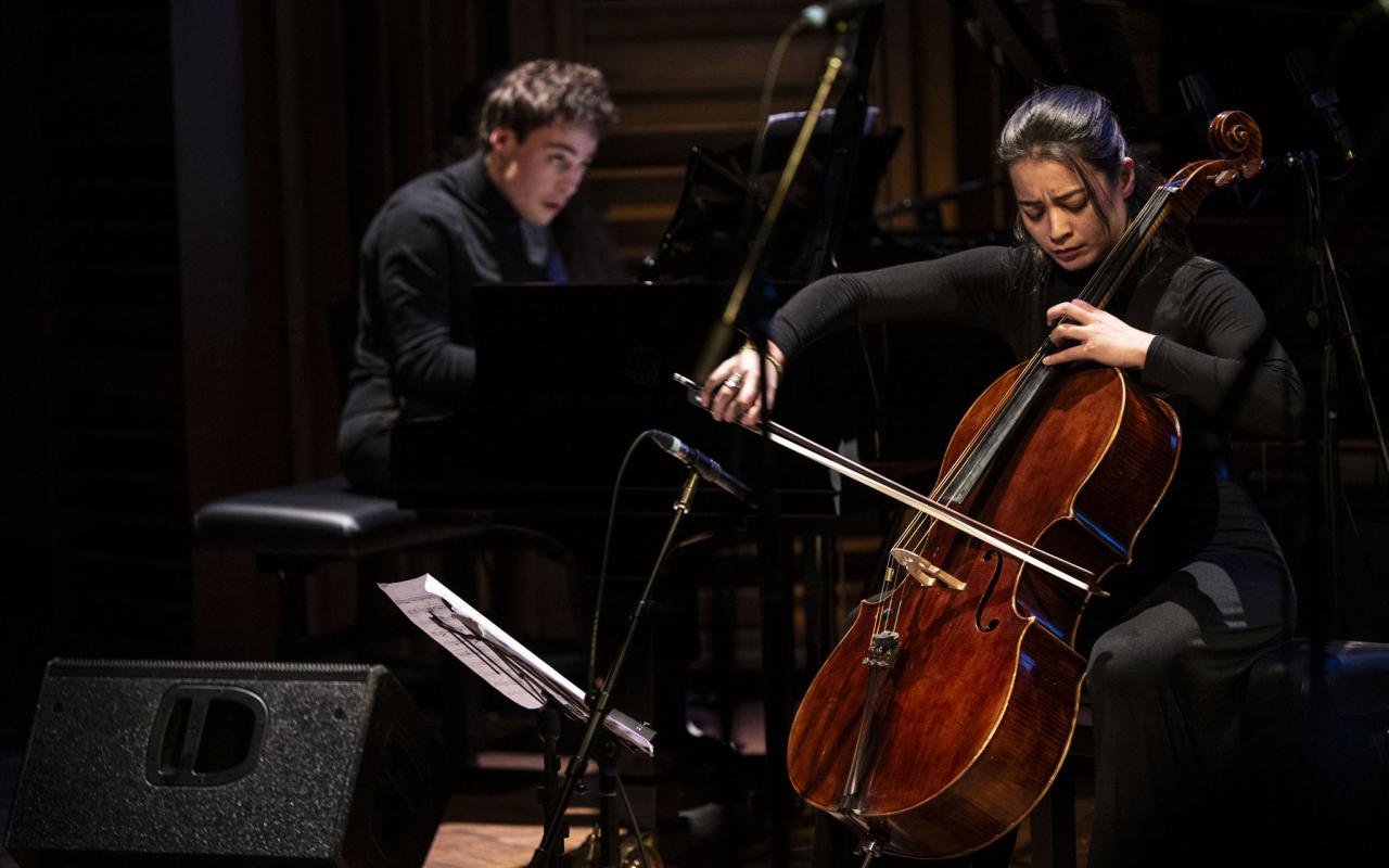 Image of Martin Beau (piano) & Maïa Zifaras (cello). Photo by Rita Taylor.