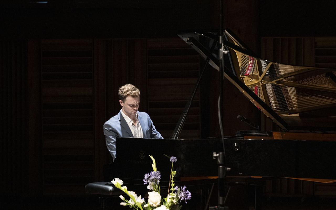 James Palmer, Art of Piano Participant Concert, 2024. Photo by Abigaile Edwards.