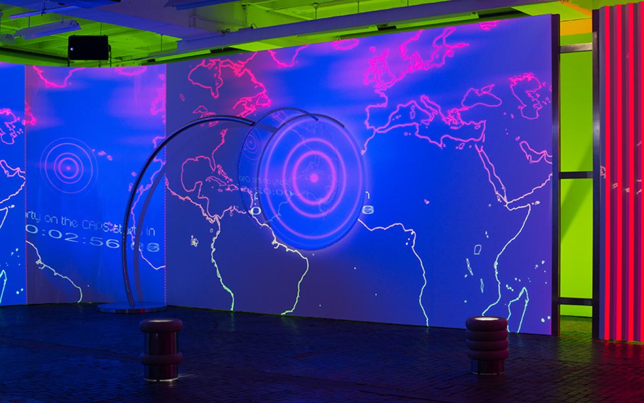 Meriem Bennani, Party on the CAPS, 2018. Video Installation. Photo by Mathilda Olmi.