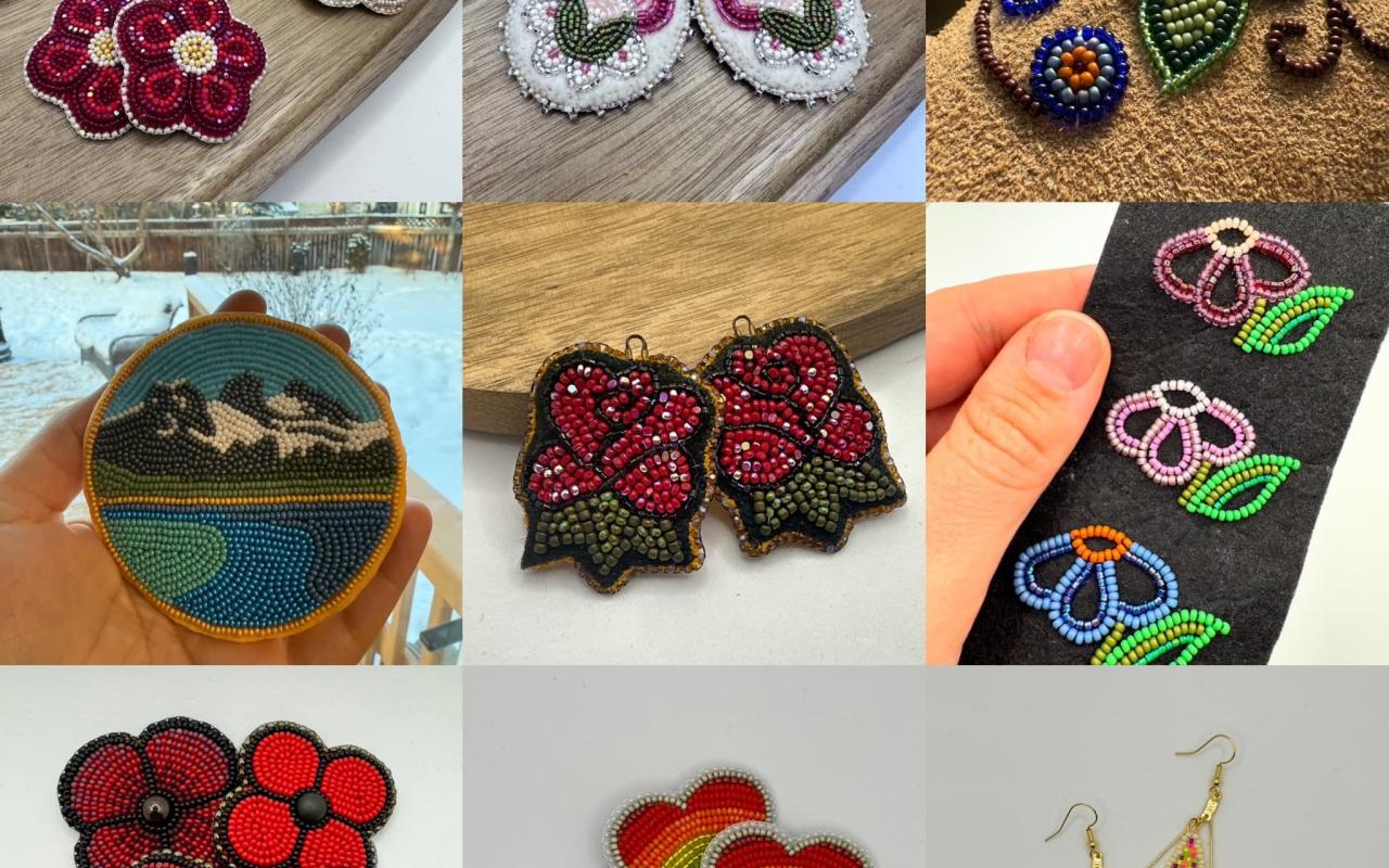 Collage of Beadworks by Proud Wednesday Beading Co