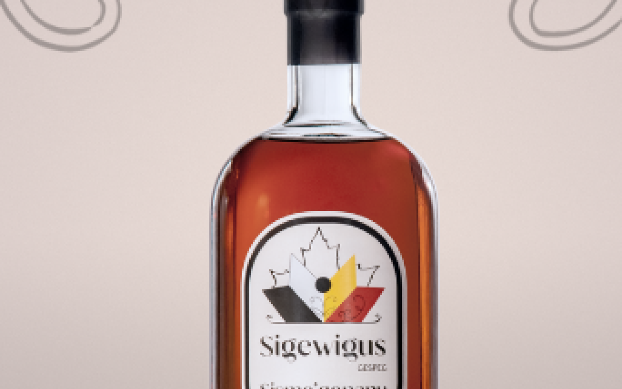 Bottle of maple syrup