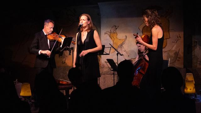 Members of Australian Chamber Orchestra performing on a a stage