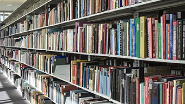 View of the upper level of the Paul D. Fleck Library and Archives at The Banff Centre