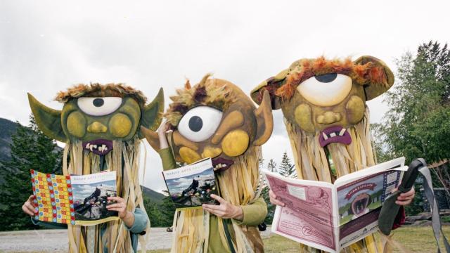 Three trolls try to decide which performances to attend during the Banff Arts Festival before they turn to