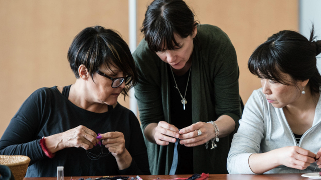Image courtesy Banff Centre (Seal Bracelet making from National Indigenous Peoples Day 2019)