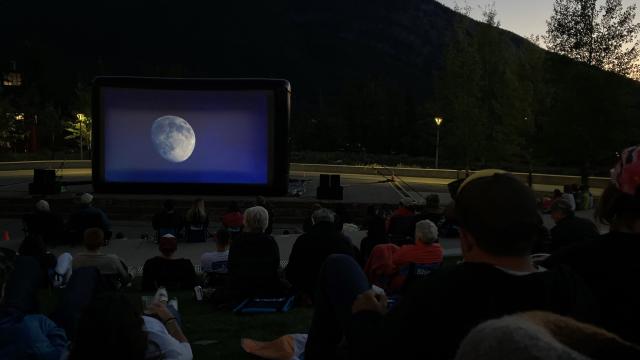 Community outdoor film screening 
