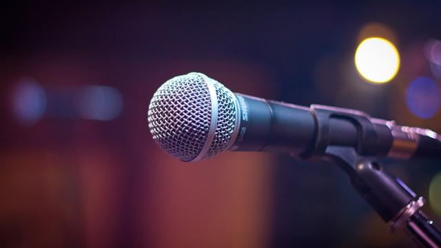 Close up image of a microphone
