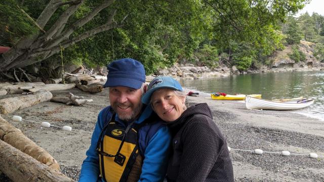 Photo of Karsten Heuer and Leanne Allison on Mayne Island