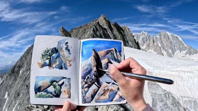 From the film My Grandmothers Sketchbook: Under Mont Blanc