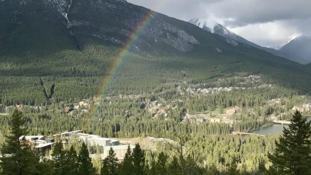Rainbow over Banff Centre