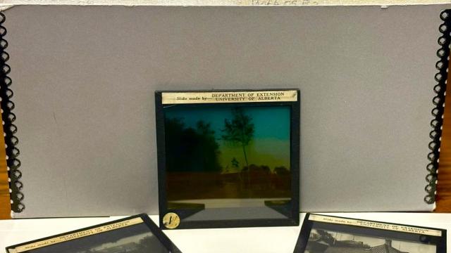 Lantern slides from the University of Alberta archives collection