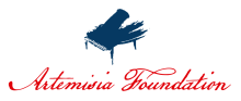 Artemesian Foundation logo featuring stylised piano