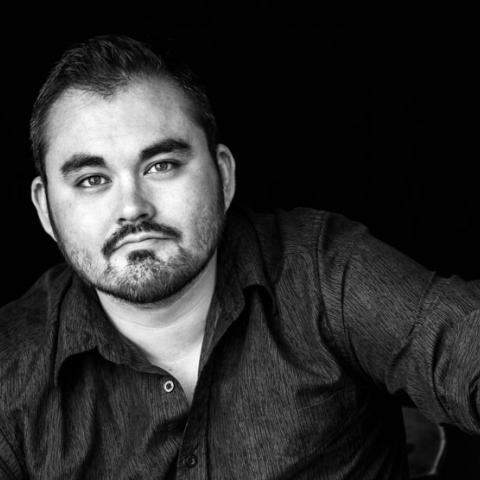 black and white headshot 