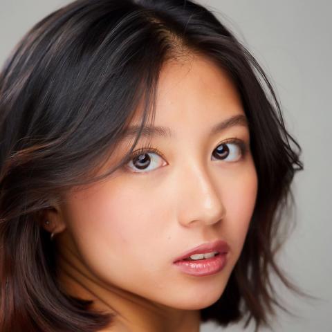 Asian women with black short hair