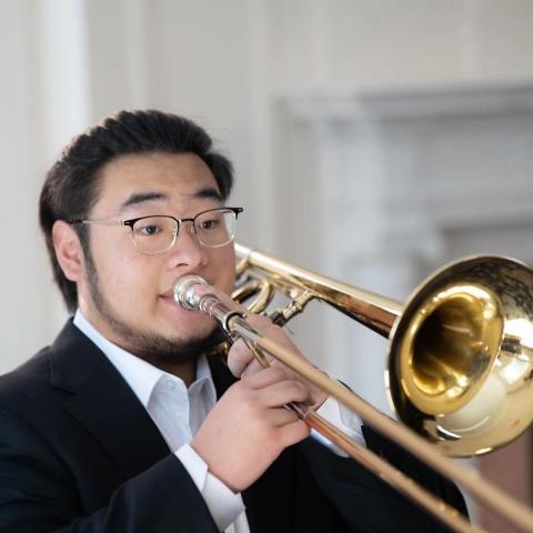 Man playing trombone